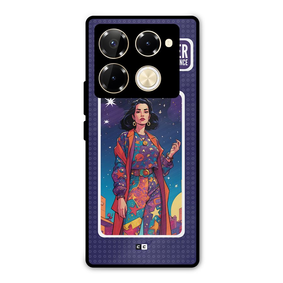Power With Elegance Metal Back Case for Infinix Note 40 Pro
