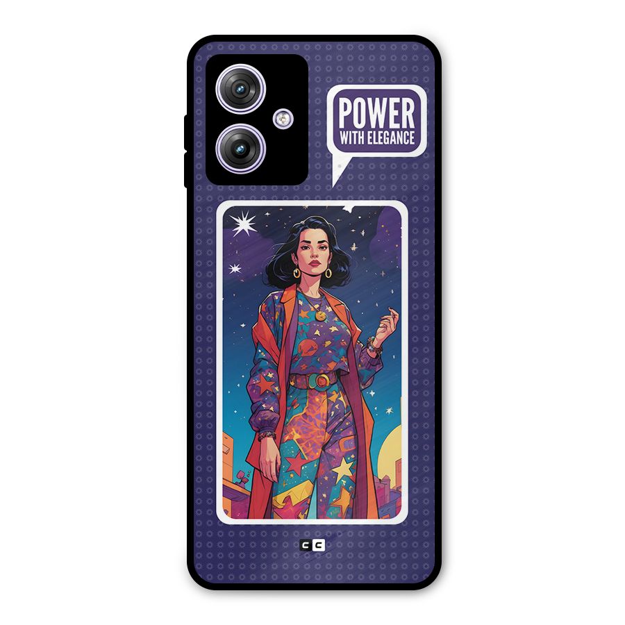 Power With Elegance Metal Back Case for Moto G64
