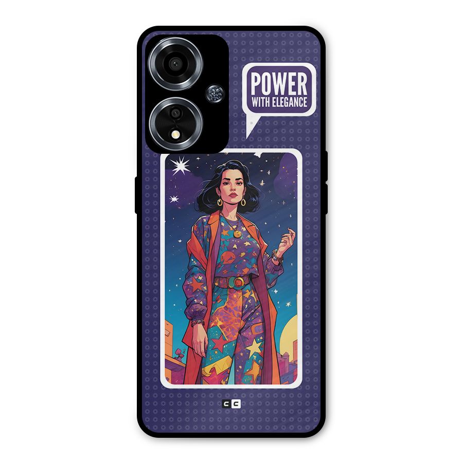 Power With Elegance Metal Back Case for Oppo A59