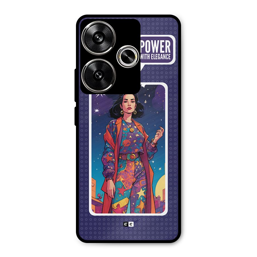 Power With Elegance Metal Back Case for Poco F6