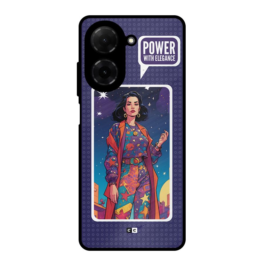 Power With Elegance Metal Back Case for Redmi A5 4G