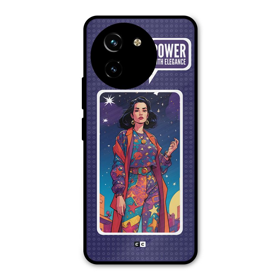 Power With Elegance Metal Back Case for Vivo T3x