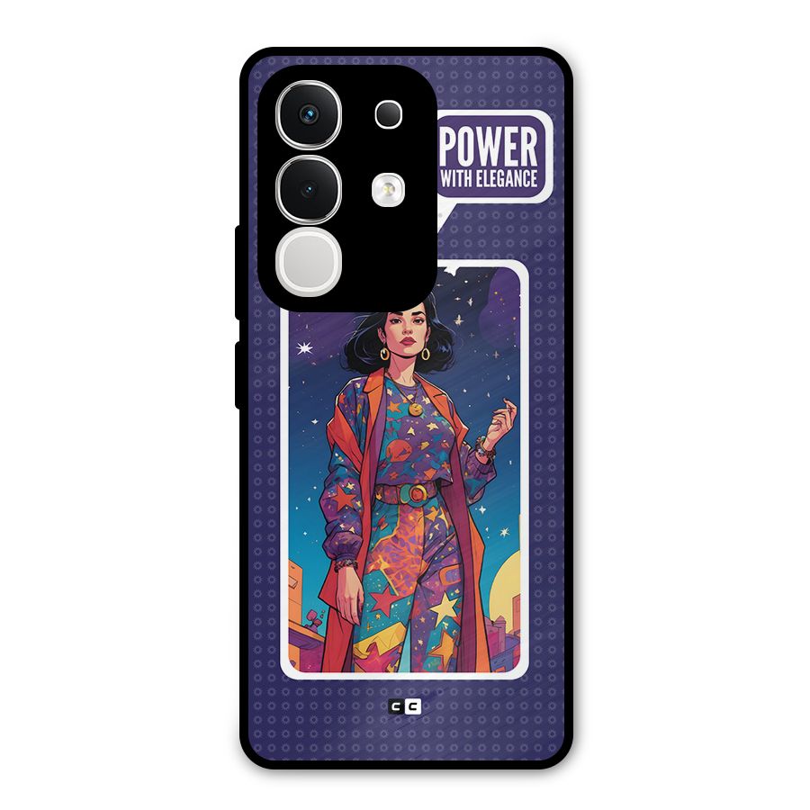 Power With Elegance Metal Back Case for Vivo T4x