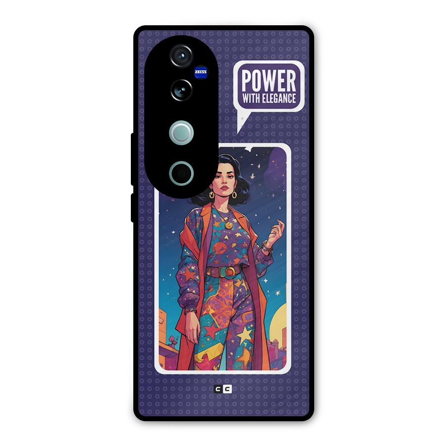Power With Elegance Metal Back Case for Vivo V40