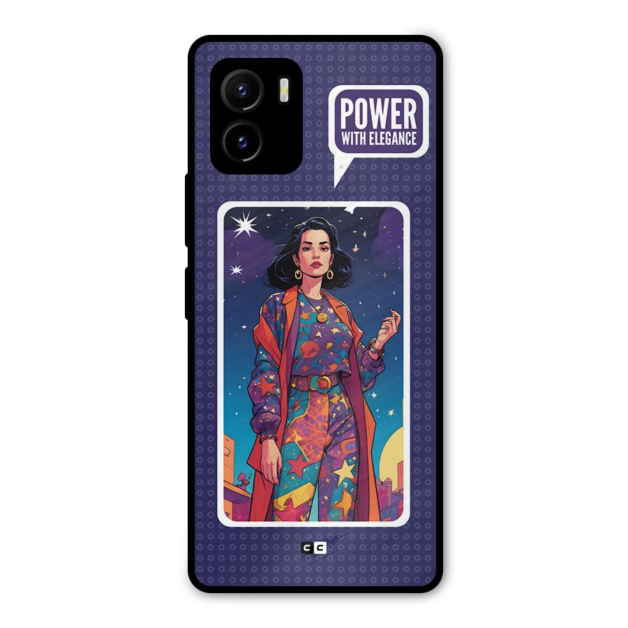 Power With Elegance Metal Back Case for Vivo Y15s