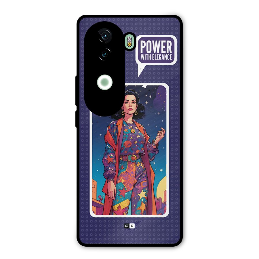 Power With Elegance Metal Back Case for iQOO Z9s
