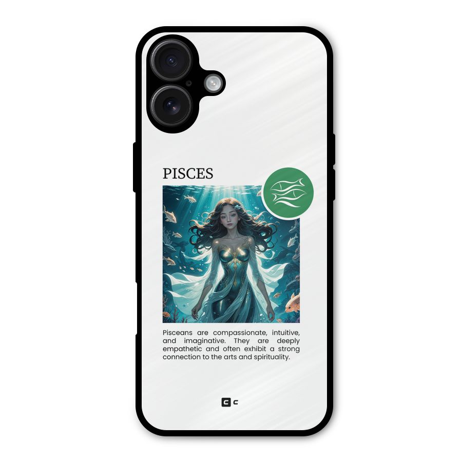 Precious Pisces Metal Back Case for iPhone 16 Plus