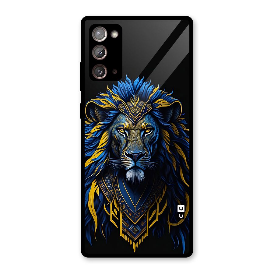 Premium Lion Abstract Portrait Art Glass Back Case for Galaxy Note 20