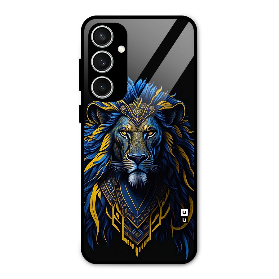 Premium Lion Abstract Portrait Art Glass Back Case for Galaxy S23 FE