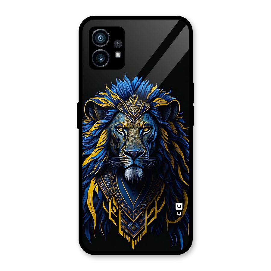 Premium Lion Abstract Portrait Art Glass Back Case for Nothing Phone 1