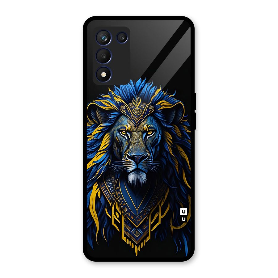 Premium Lion Abstract Portrait Art Glass Back Case for Realme 9 5G Speed