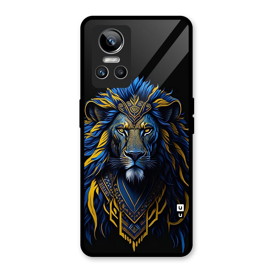 Premium Lion Abstract Portrait Art Glass Back Case for Realme GT Neo 3