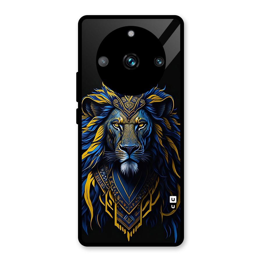 Premium Lion Abstract Portrait Art Glass Back Case for Realme Narzo 60 Pro