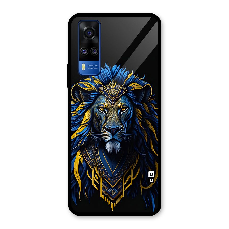 Premium Lion Abstract Portrait Art Glass Back Case for Vivo Y31