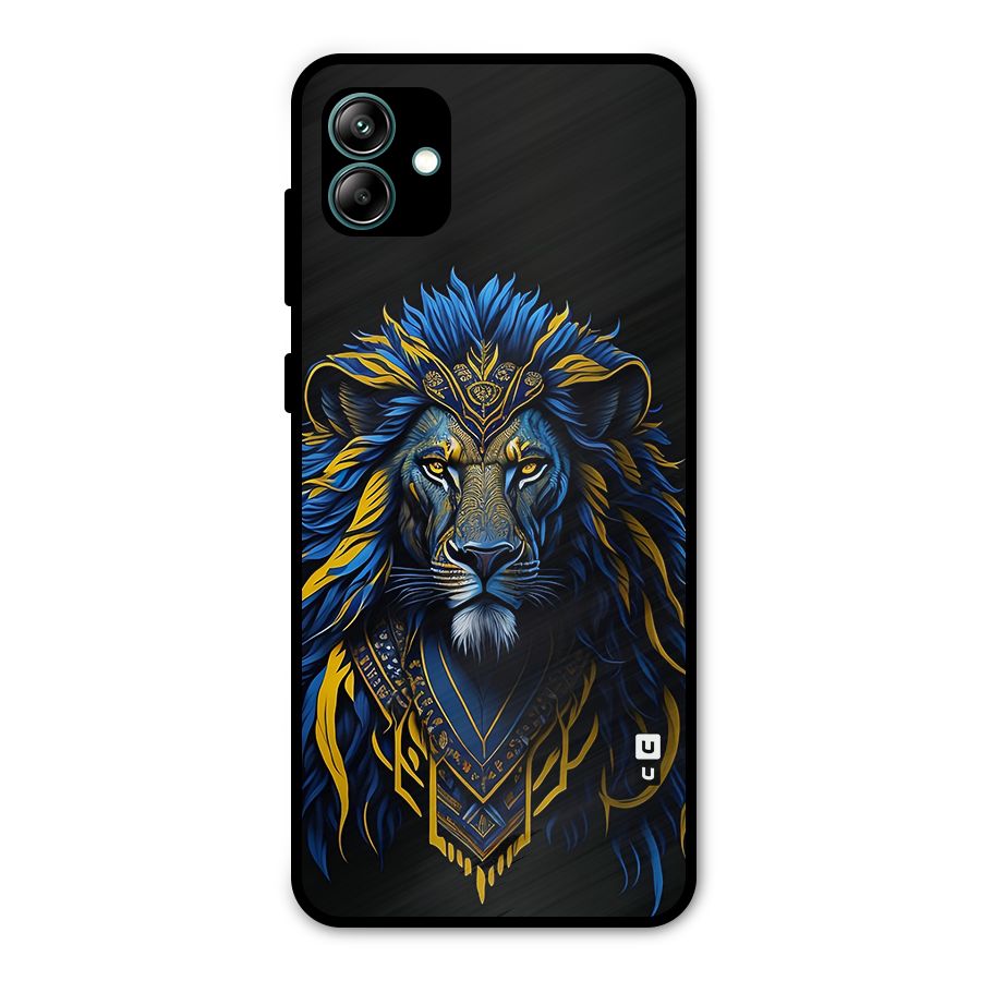 Premium Lion Abstract Portrait Art Metal Back Case for Galaxy A04