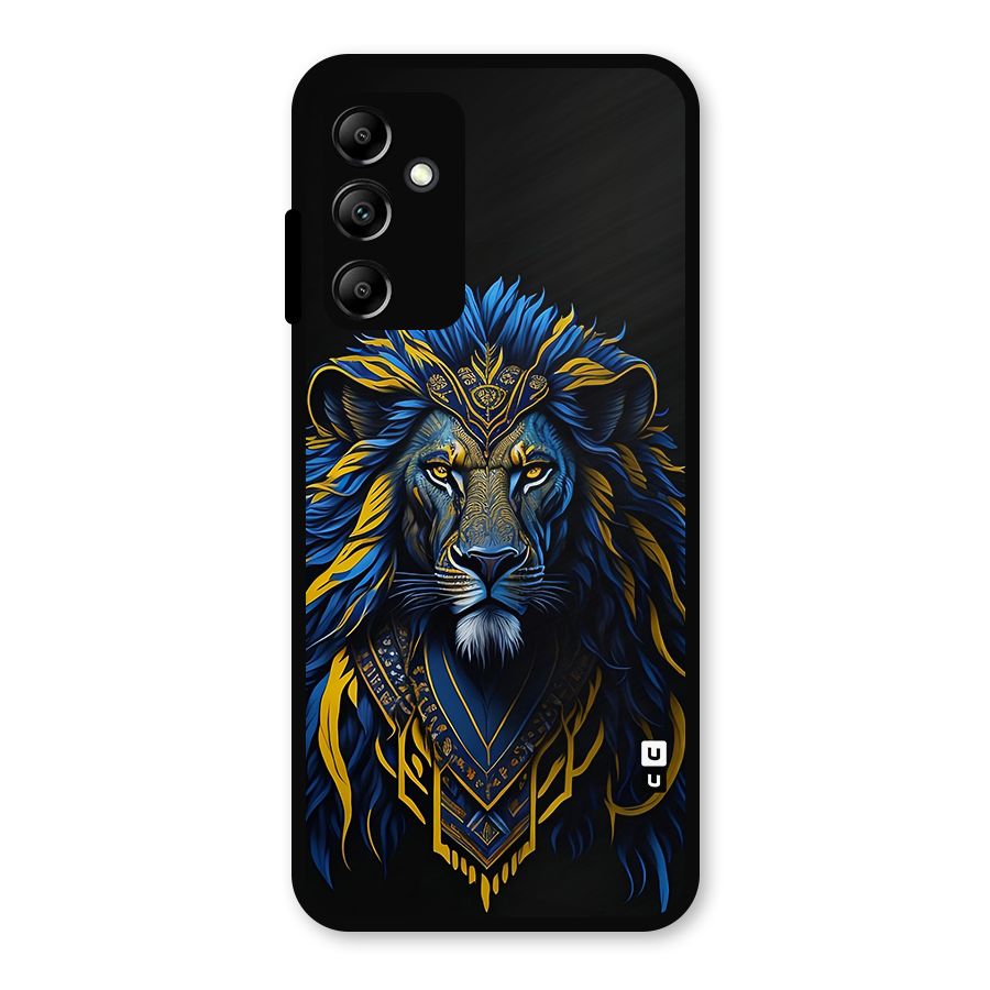 Premium Lion Abstract Portrait Art Metal Back Case for Galaxy A14 5G