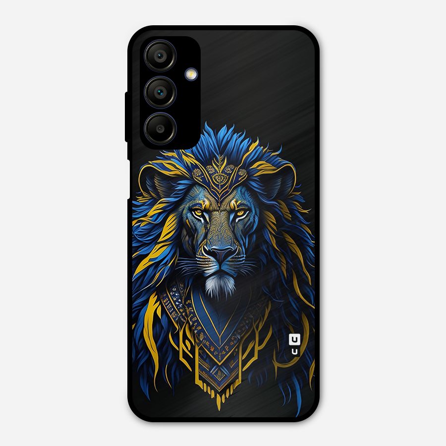 Premium Lion Abstract Portrait Art Metal Back Case for Galaxy A15 5G