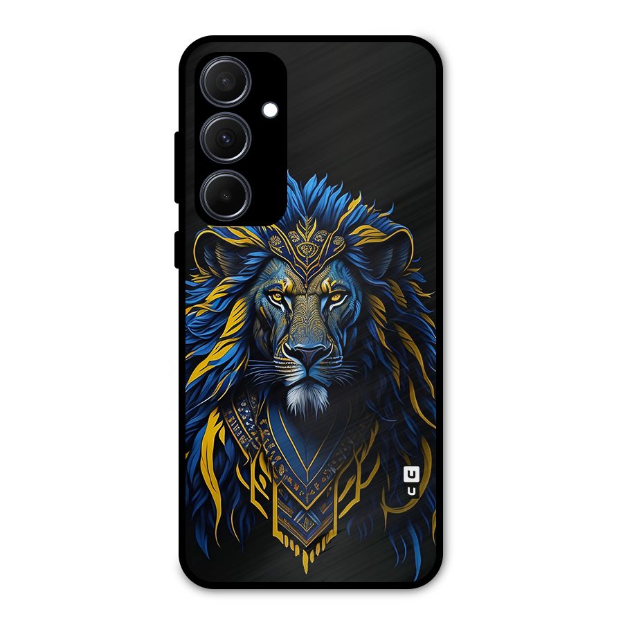 Premium Lion Abstract Portrait Art Metal Back Case for Galaxy A35