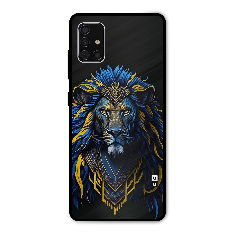 Premium Lion Abstract Portrait Art Metal Back Case for Galaxy A51