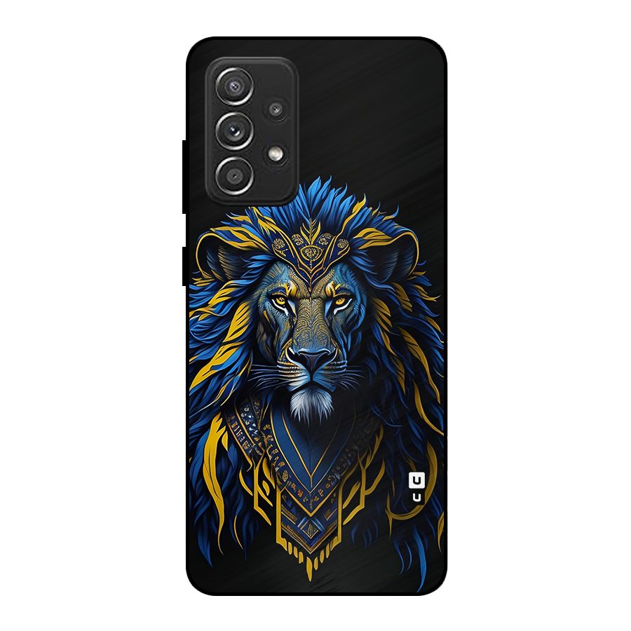 Premium Lion Abstract Portrait Art Metal Back Case for Galaxy A52s 5G