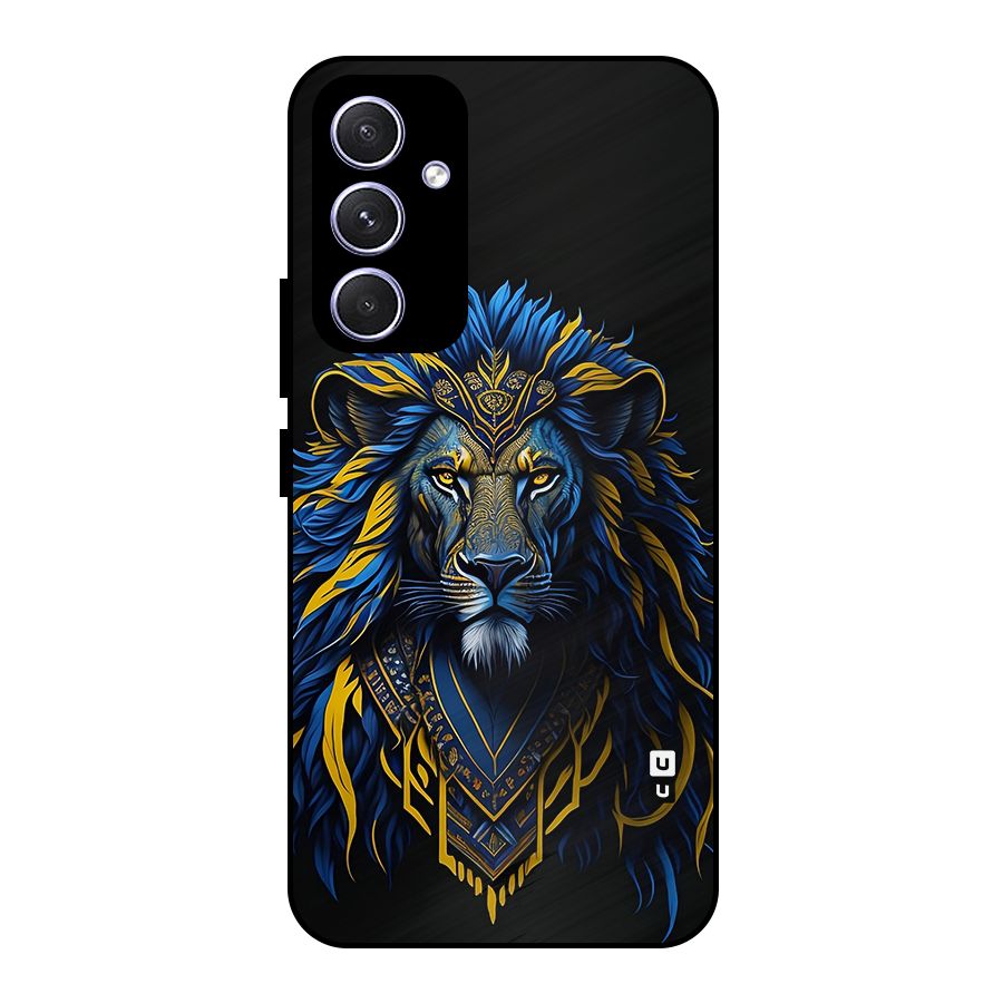 Premium Lion Abstract Portrait Art Metal Back Case for Galaxy A54