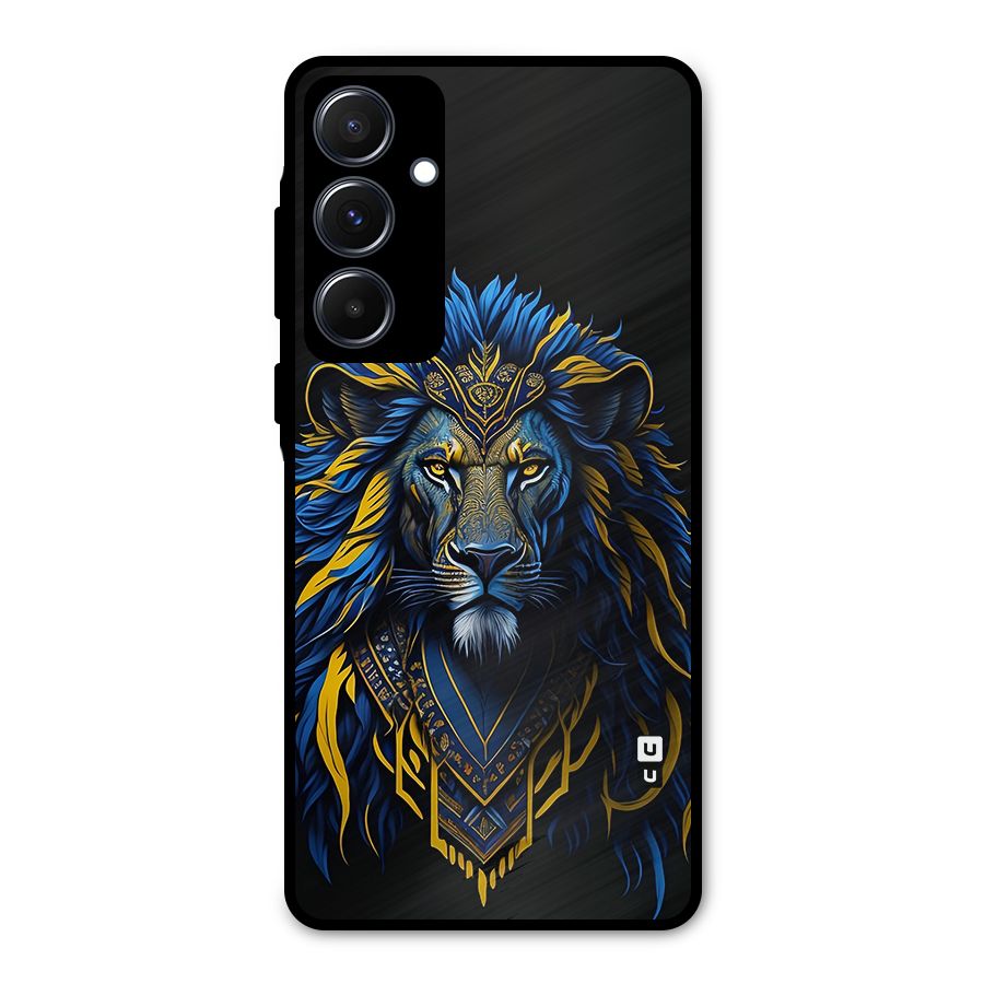 Premium Lion Abstract Portrait Art Metal Back Case for Galaxy A55