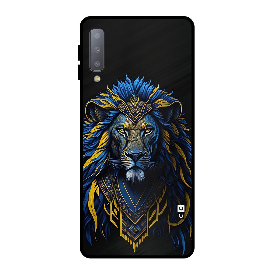 Premium Lion Abstract Portrait Art Metal Back Case for Galaxy A7 (2018)