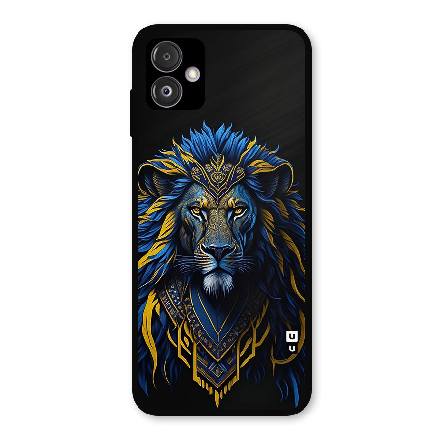 Premium Lion Abstract Portrait Art Metal Back Case for Galaxy F14