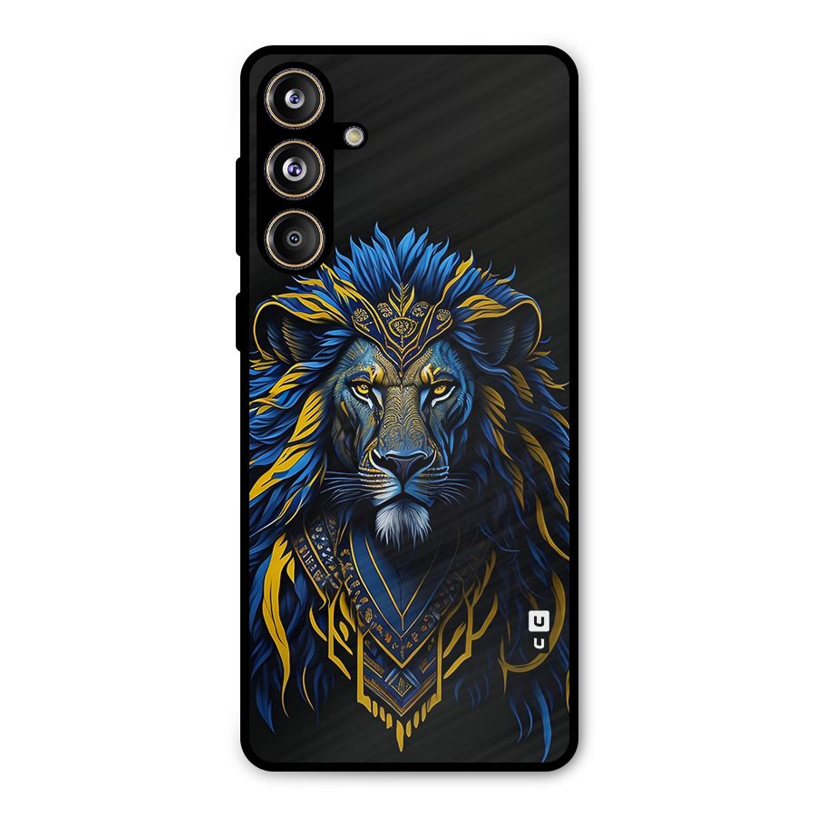 Premium Lion Abstract Portrait Art Metal Back Case for Galaxy F55