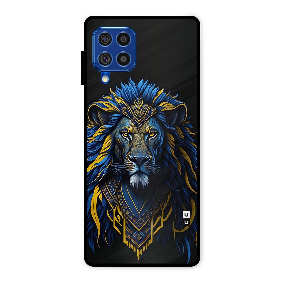 Premium Lion Abstract Portrait Art Metal Back Case for Galaxy F62