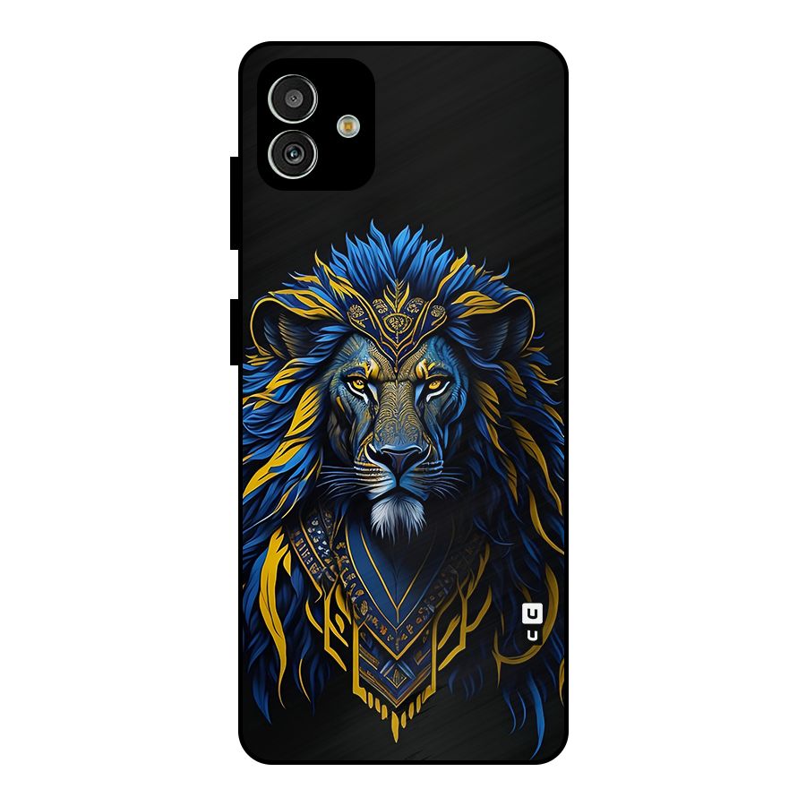 Premium Lion Abstract Portrait Art Metal Back Case for Galaxy M13 5G