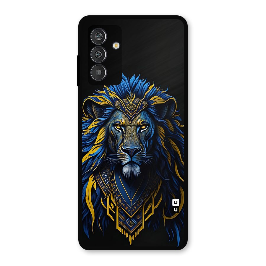 Premium Lion Abstract Portrait Art Metal Back Case for Galaxy M14 5G