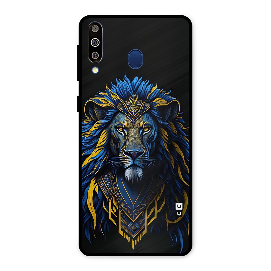 Premium Lion Abstract Portrait Art Metal Back Case for Galaxy M30