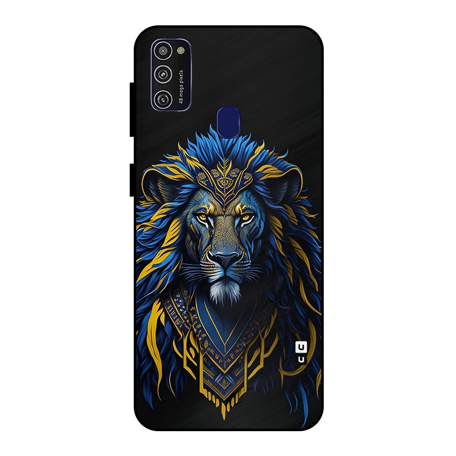 Premium Lion Abstract Portrait Art Metal Back Case for Galaxy M30s