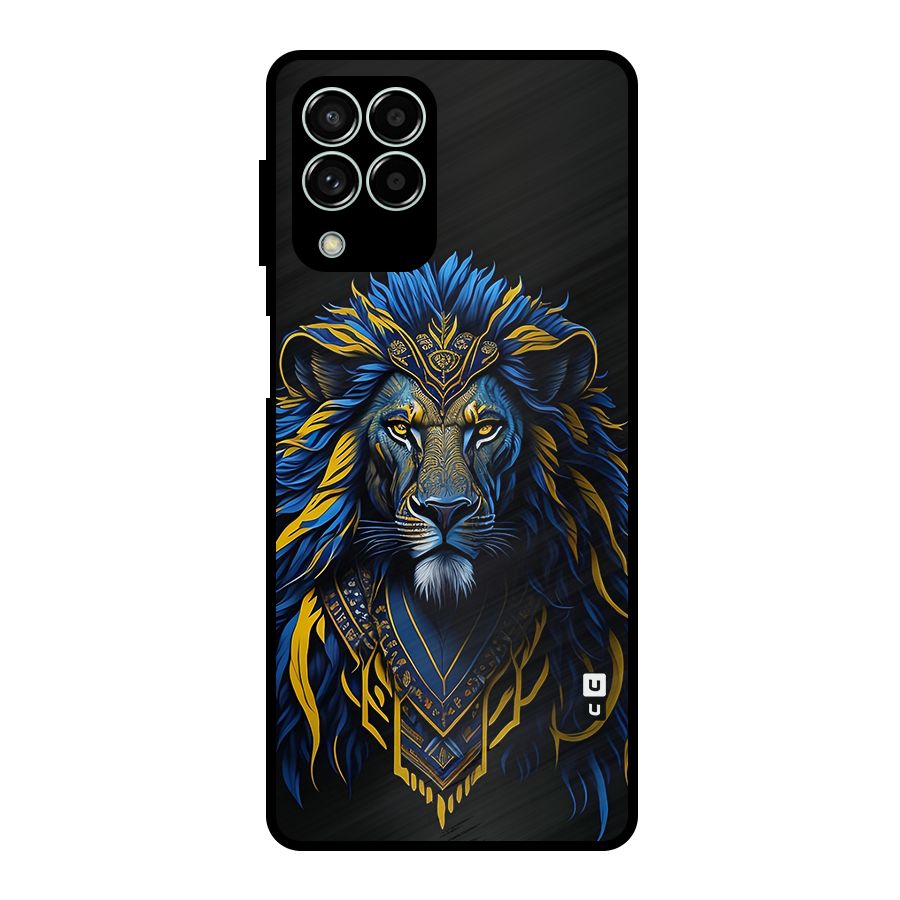 Premium Lion Abstract Portrait Art Metal Back Case for Galaxy M33
