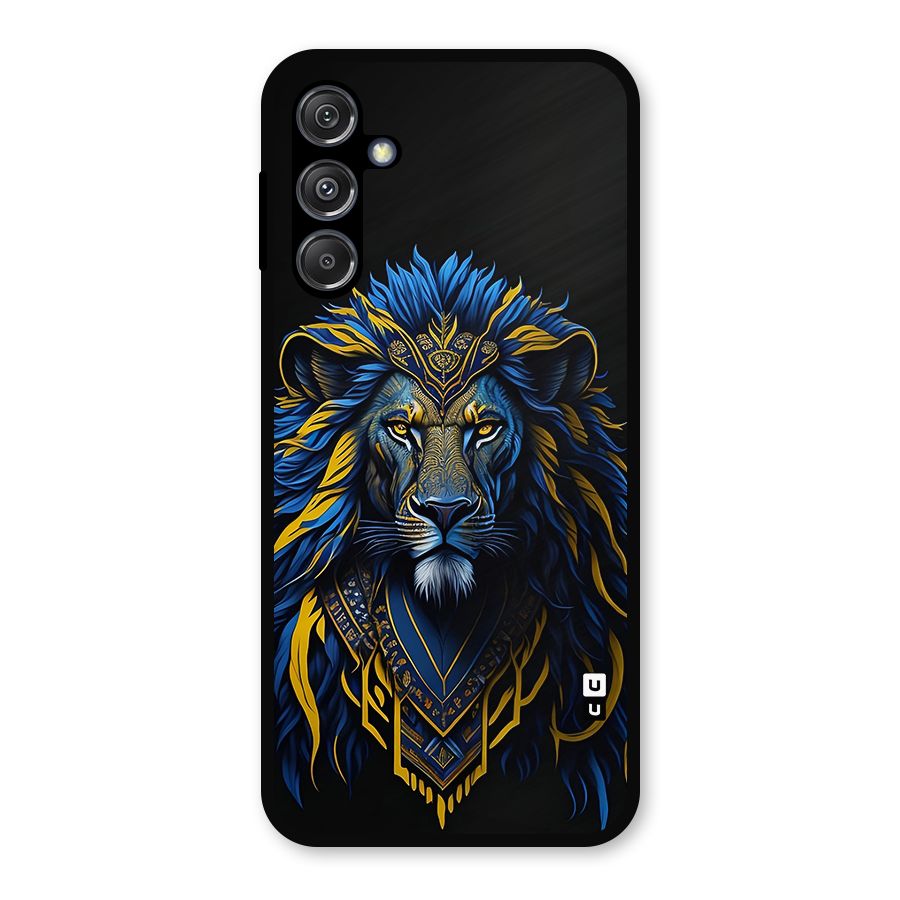 Premium Lion Abstract Portrait Art Metal Back Case for Galaxy M34 5G