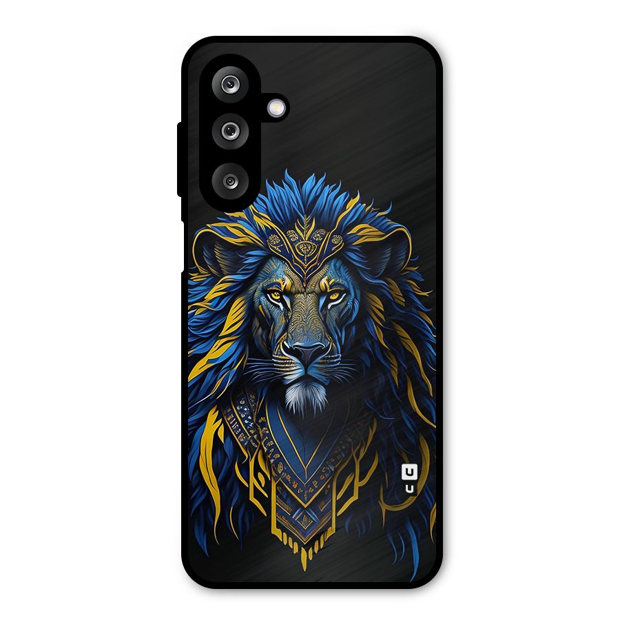 Premium Lion Abstract Portrait Art Metal Back Case for Galaxy M36