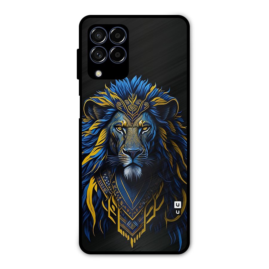Premium Lion Abstract Portrait Art Metal Back Case for Galaxy M53 5G