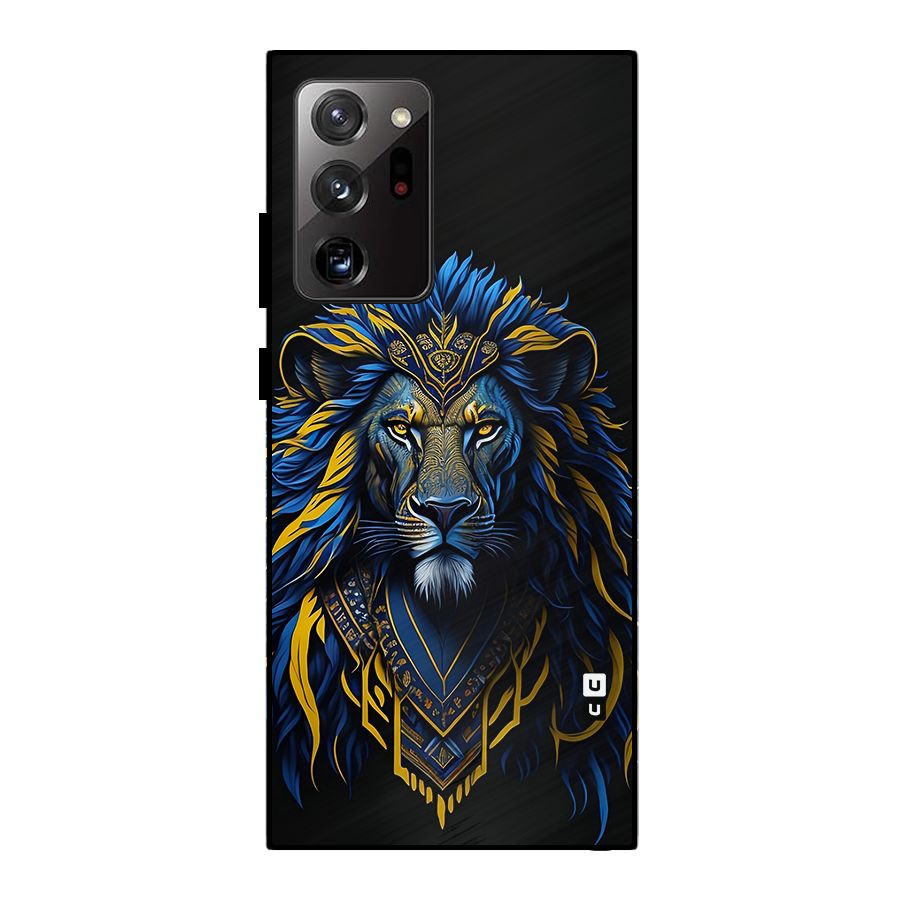 Premium Lion Abstract Portrait Art Metal Back Case for Galaxy Note 20 Ultra