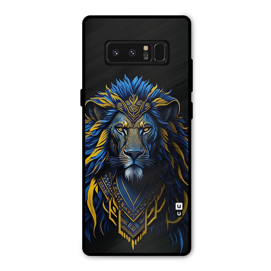 Premium Lion Abstract Portrait Art Metal Back Case for Galaxy Note 8
