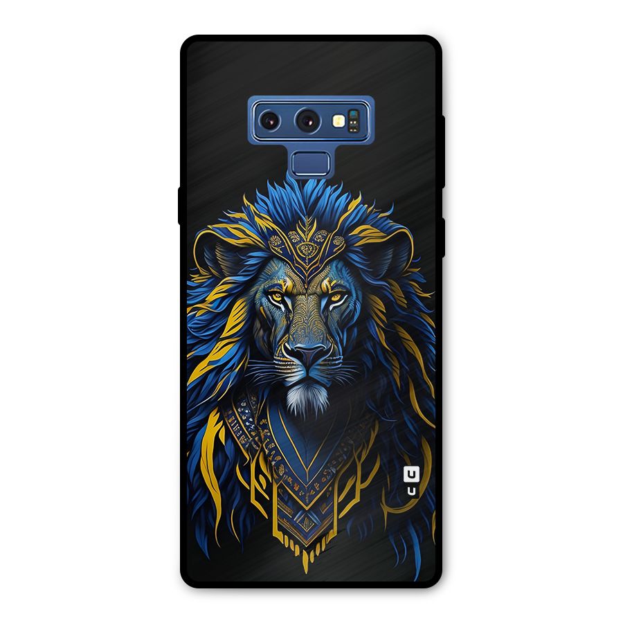 Premium Lion Abstract Portrait Art Metal Back Case for Galaxy Note 9