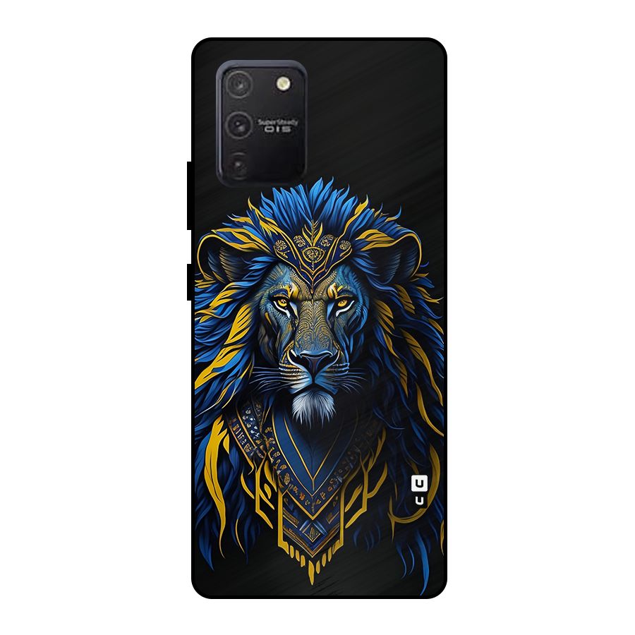 Premium Lion Abstract Portrait Art Metal Back Case for Galaxy S10 Lite