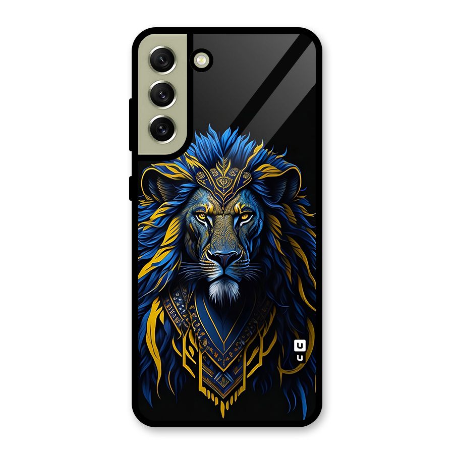 Premium Lion Abstract Portrait Art Metal Back Case for Galaxy S21 FE 5G (2023)