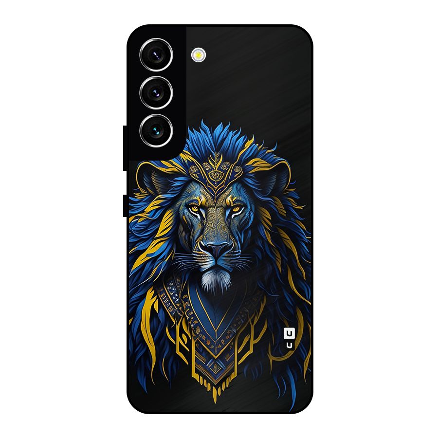 Premium Lion Abstract Portrait Art Metal Back Case for Galaxy S22 5G