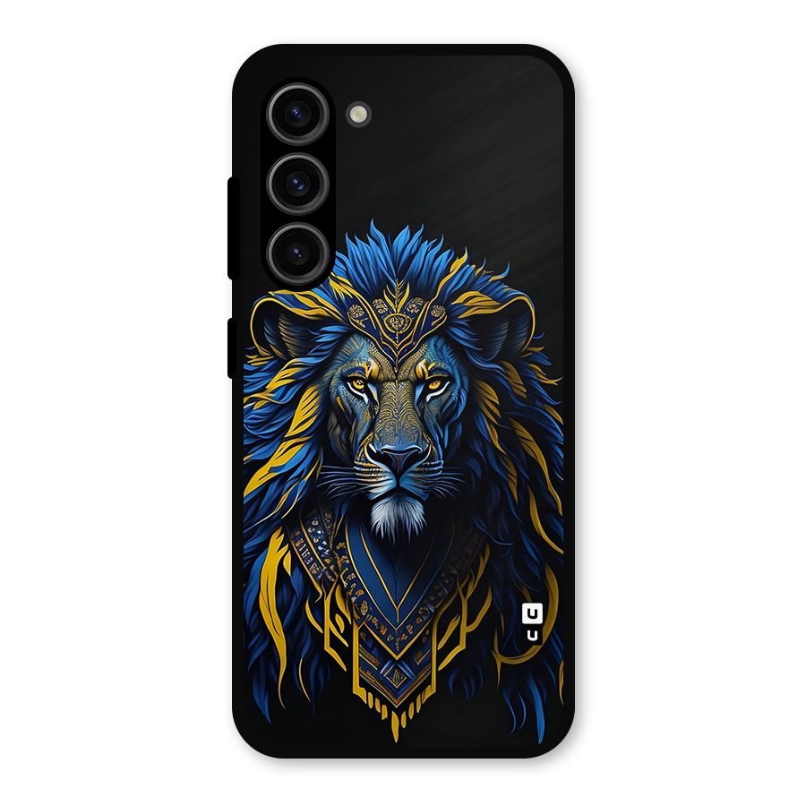Premium Lion Abstract Portrait Art Metal Back Case for Galaxy S23