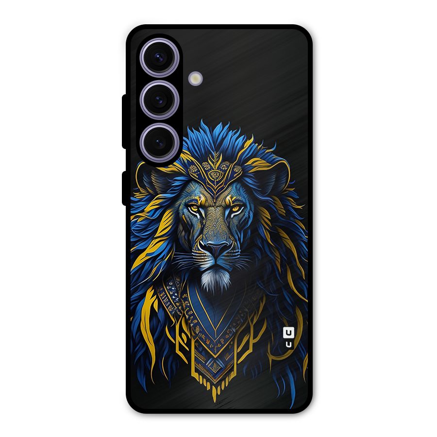 Premium Lion Abstract Portrait Art Metal Back Case for Galaxy S24