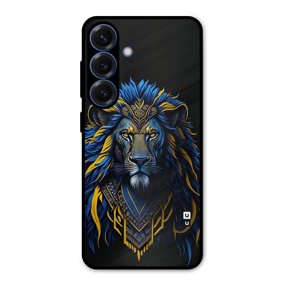 Premium Lion Abstract Portrait Art Metal Back Case for Galaxy S25