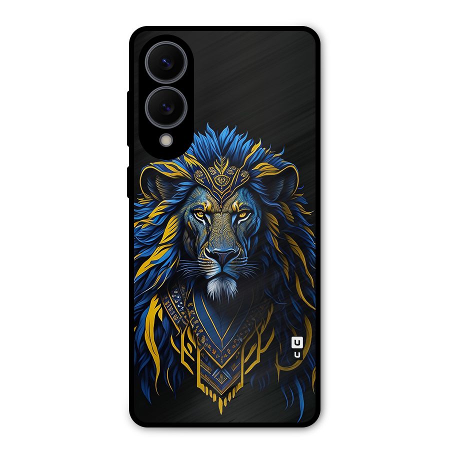 Premium Lion Abstract Portrait Art Metal Back Case for Galaxy S25 Edge