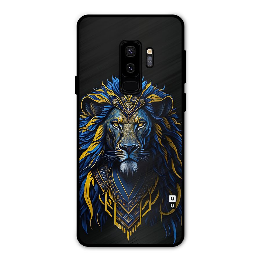 Premium Lion Abstract Portrait Art Metal Back Case for Galaxy S9 Plus
