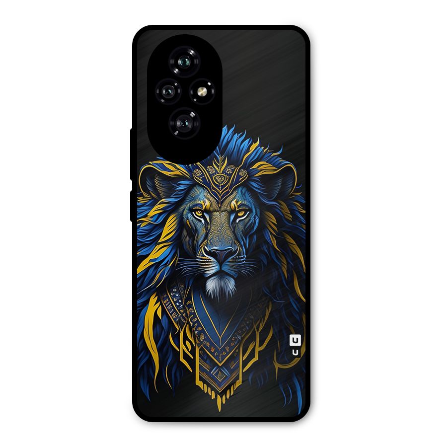 Premium Lion Abstract Portrait Art Metal Back Case for Honor 200